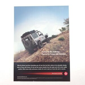 Texaco Techron Land Rover Print Ad Off-Road Vehicle Gasoline Promo Poster